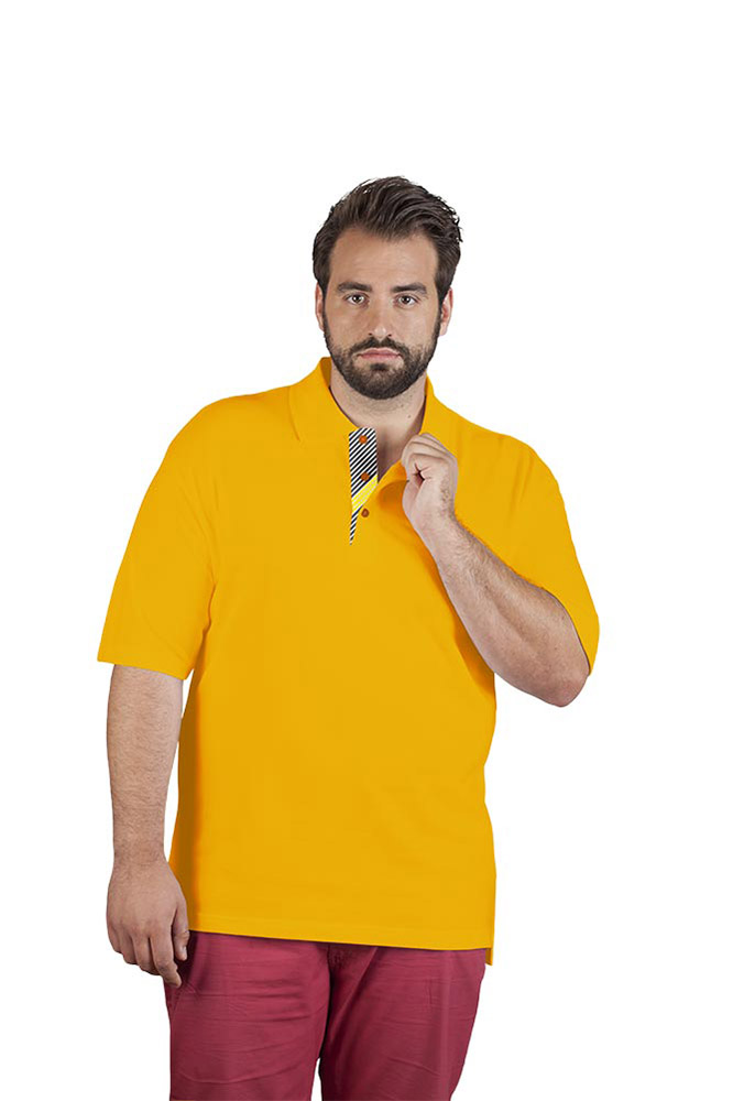 Superior Poloshirt "Graphic" 504 Plus Size Herren, Orange, 4XL