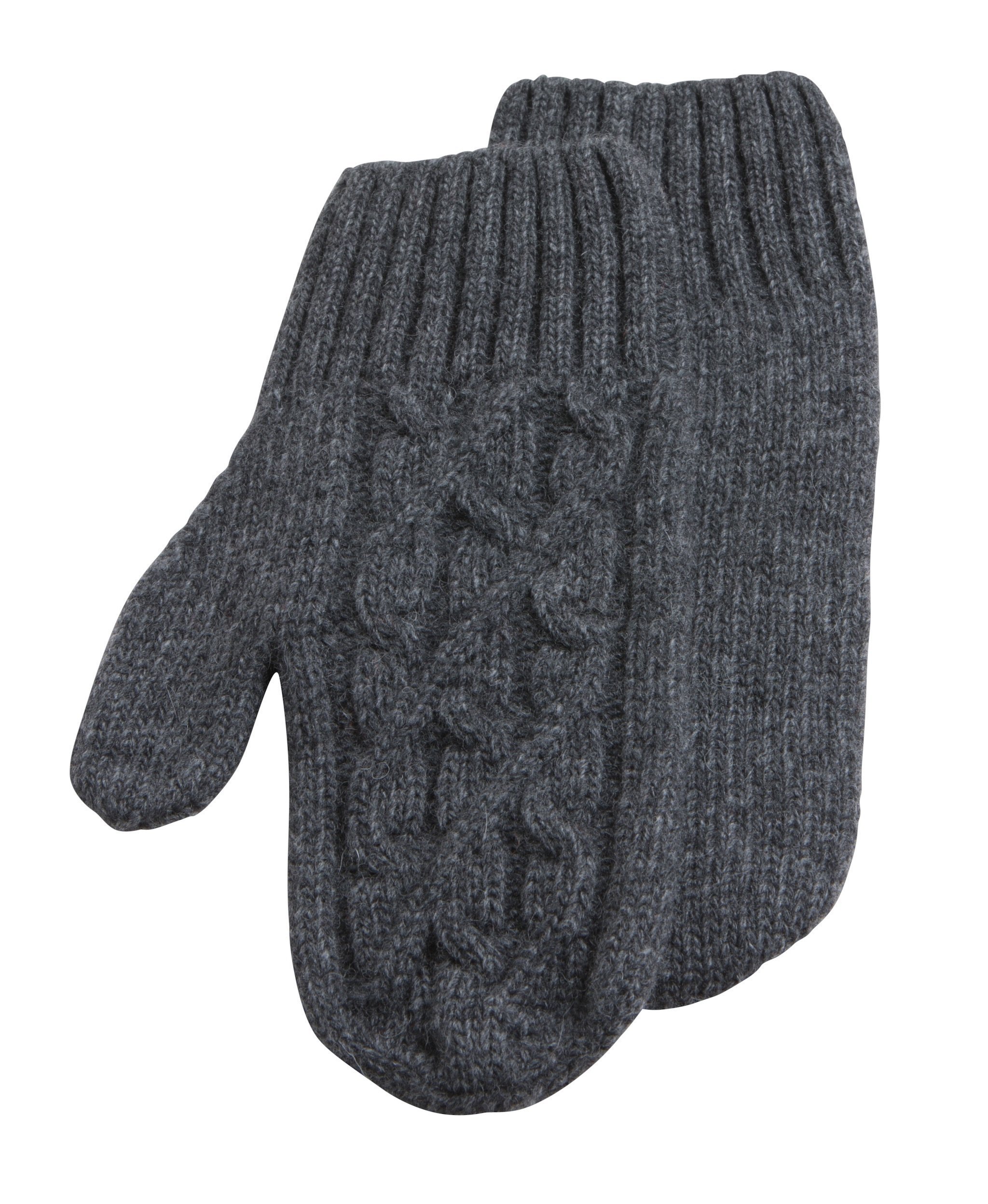 North Outdoor Havu Mittens - 100% Merino Wool - Made in Finland, Graphite Grey / S
