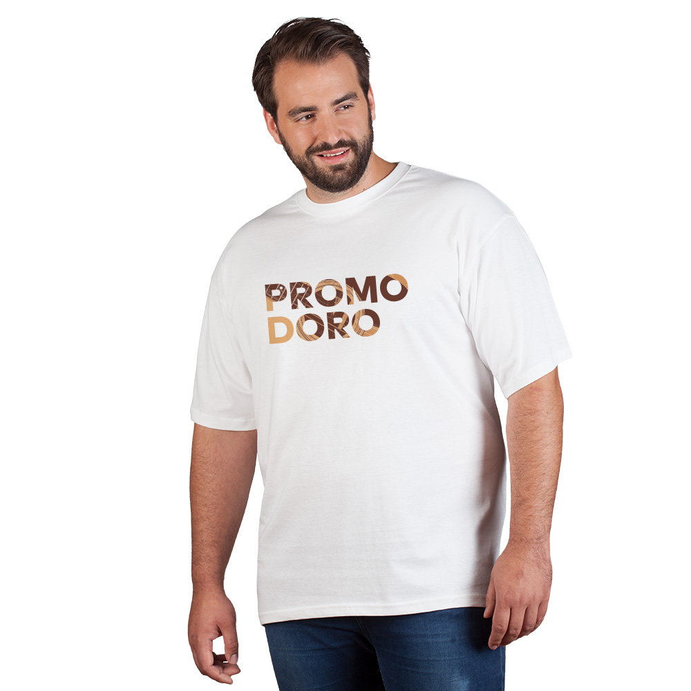Print "promodoro guitar" Premium T-Shirt Plus Size Herren, Weiß, XXXL