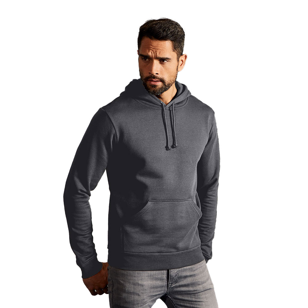 Basic Hoodie 80-20 Herren, Stahlgrau, L