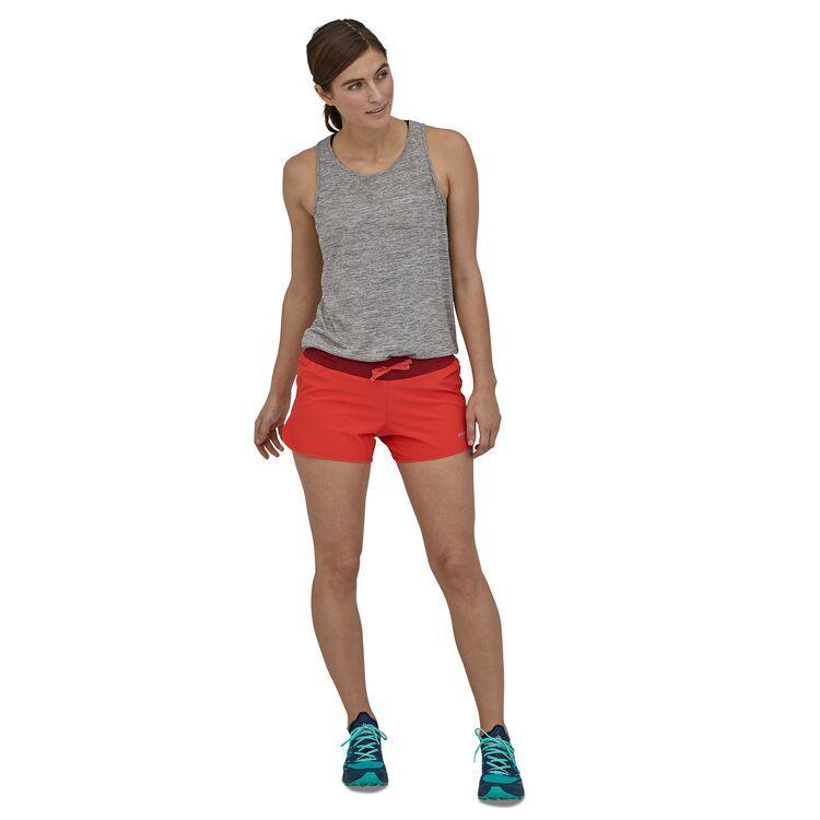 Patagonia Women's Nine Trails Shorts - 4" - Recycled Polyester, Catalan Coral / S