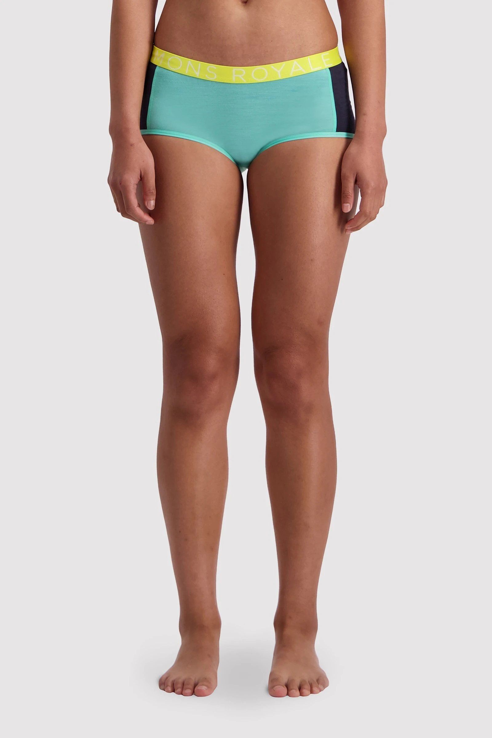 Mons Royale Sylvia Boyleg - Merino Wool, Mint Edge / XS