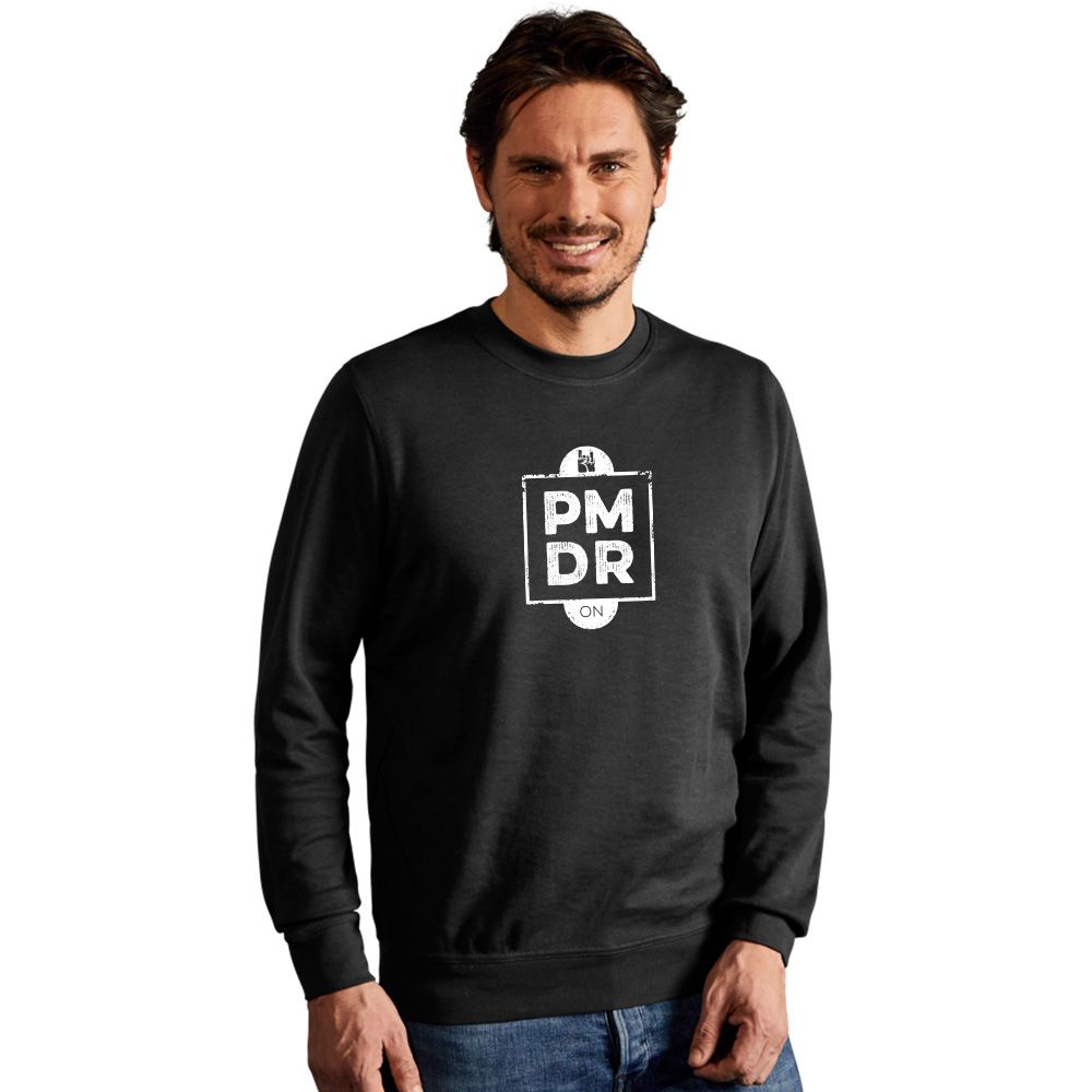 Print "promodoro rock on" Unisex Sweatshirt Damen & Herren, Graphit, L