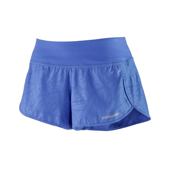 Patagonia Women's Strider Pro Running Shorts - 3 1/2", Kelp Plot: Float Blue / XS