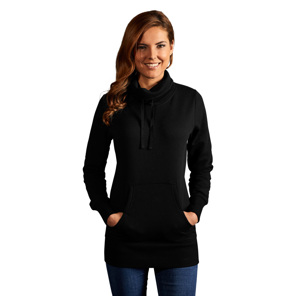 Rollkragen Sweatshirt Damen Sale, Schwarz, L