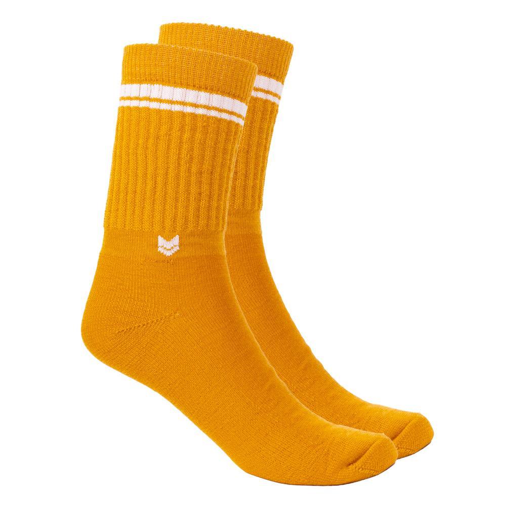 VAI-KØ Crew Sock - Organic Merino Wool, Autumn Gold / 35-38