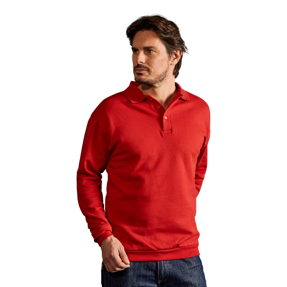 Polo-Sweatshirt Herren Sale, Rot, XXL