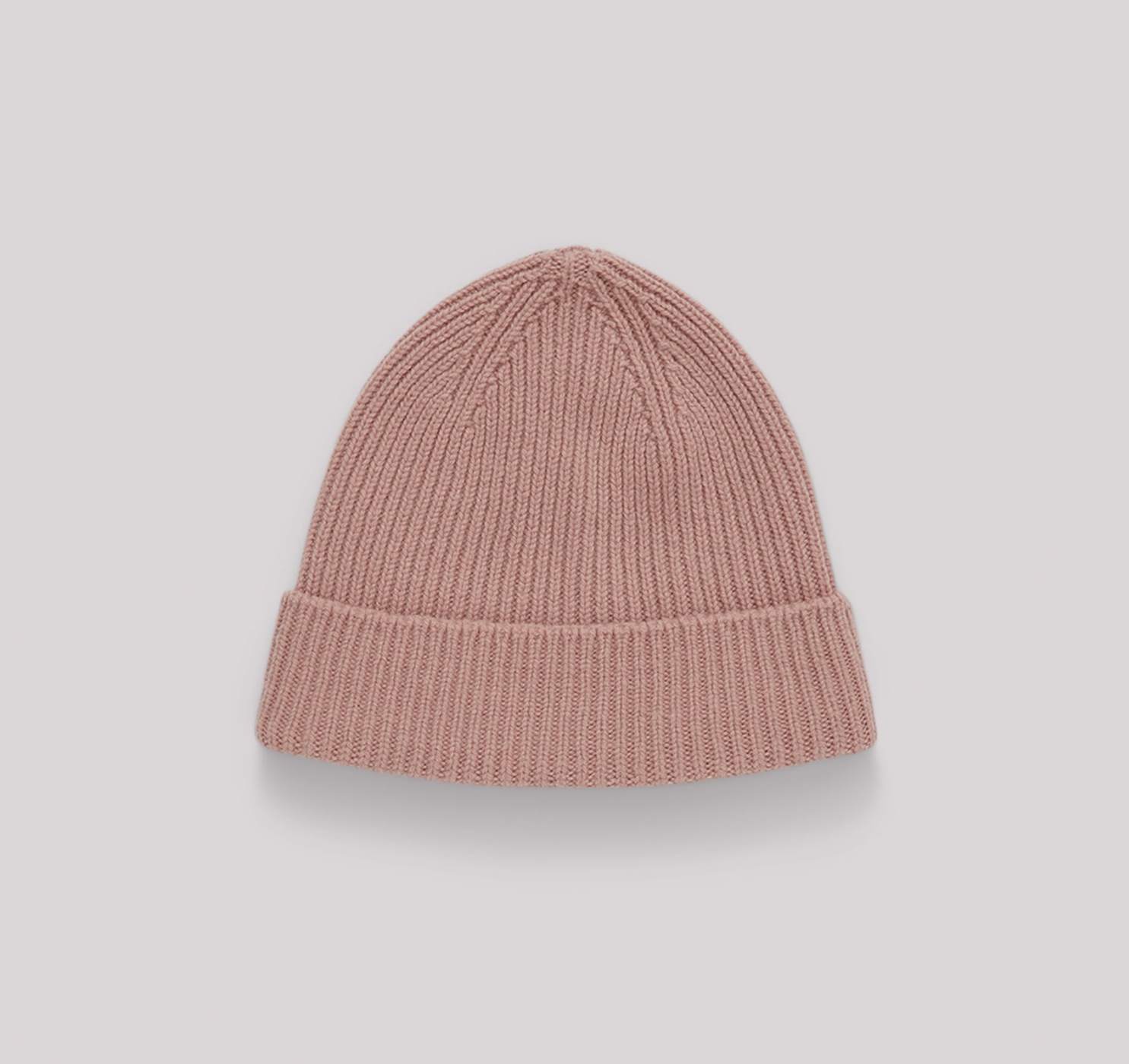 Organic Basics Unisex Recycled Wool Beanie, Dusty Rose