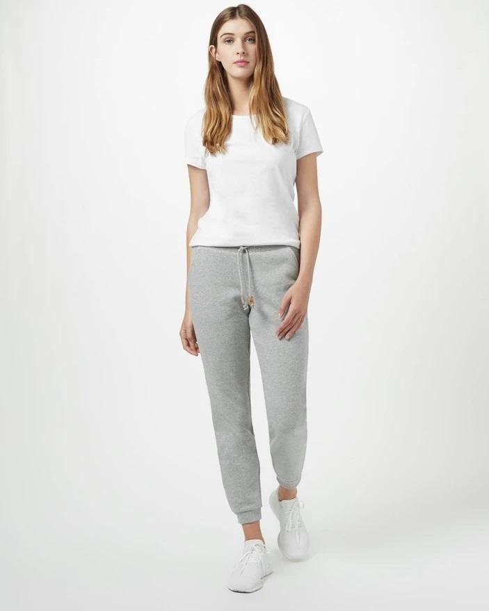 Tentree Women's Bamone Sweatpant, Hi Rise Grey Heather / S