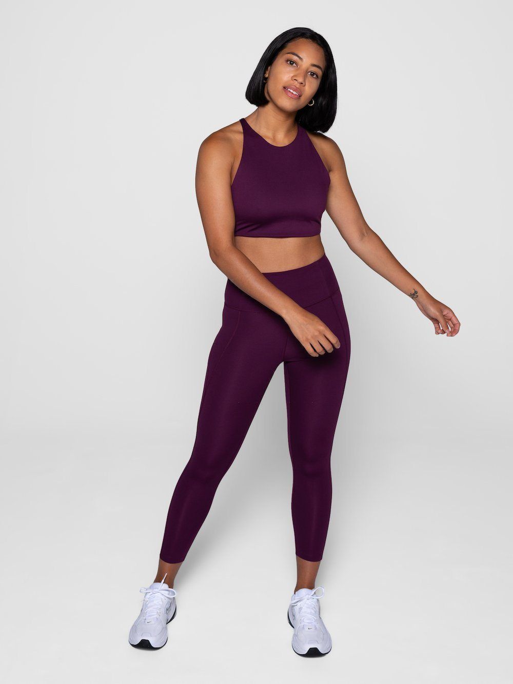 Girlfriend Collective Topanga sports Bra, Plum / XS