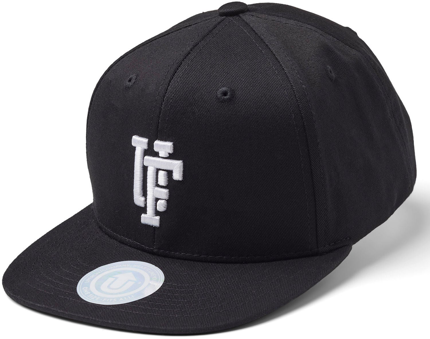 UpFront Spinback Youth Snapback, Black