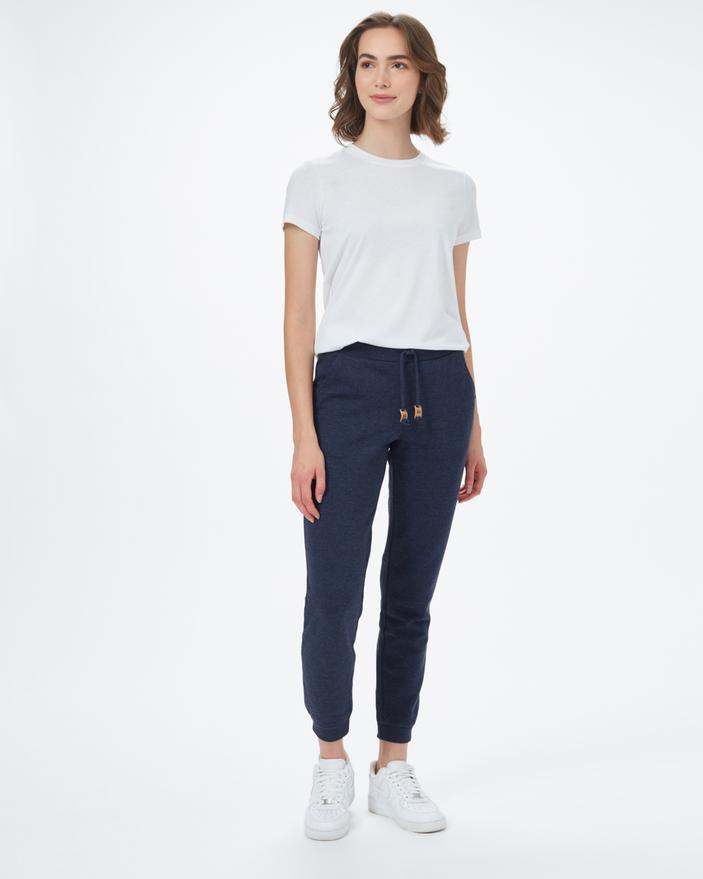 Tentree Women's Bamone Sweatpant, Midnight Blue Heather / L