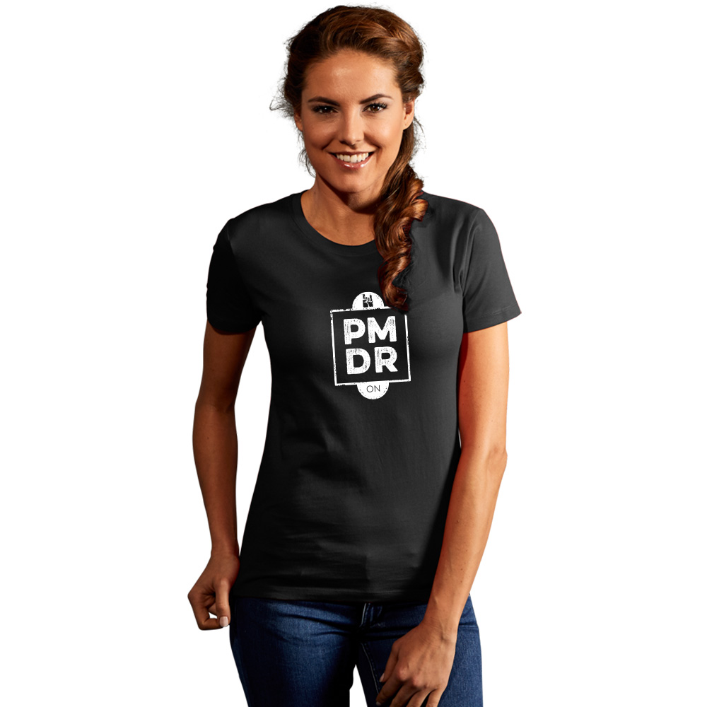 Print "promodoro rock on" Premium T-Shirt Damen, Graphit, XL