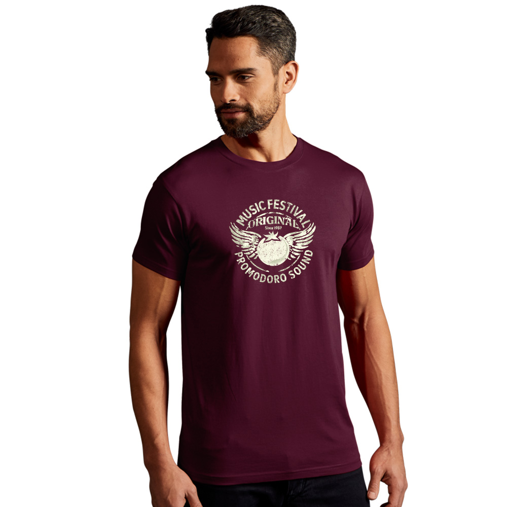Print "promodoro sound" Premium T-Shirt Herren, Burgund, XL