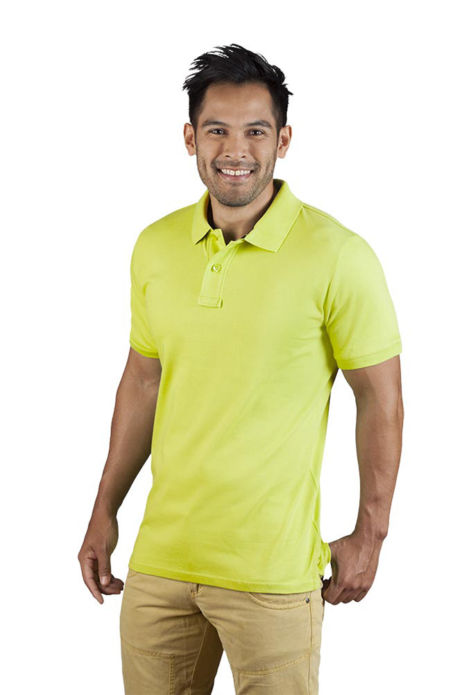 Single-Jersey Poloshirt Herren Sale, Wilde Limette-Schwarz, L