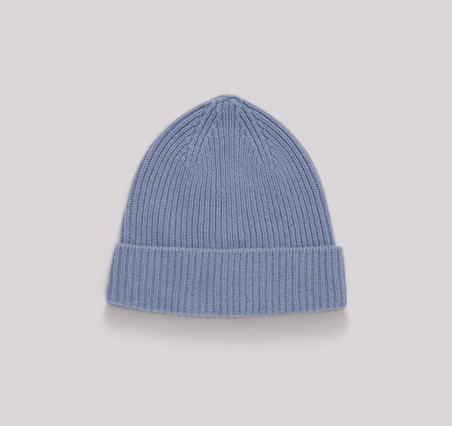 Organic Basics Unisex Recycled Wool Beanie, Light Blue