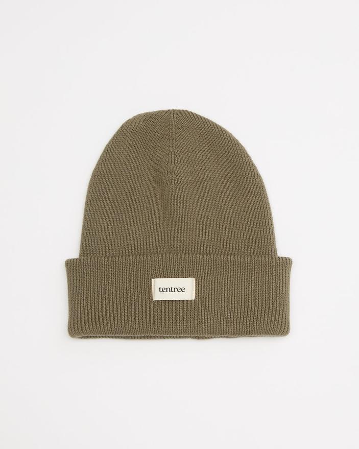 Tentree Unisex Cotton Patch Beanie, Lichen Green