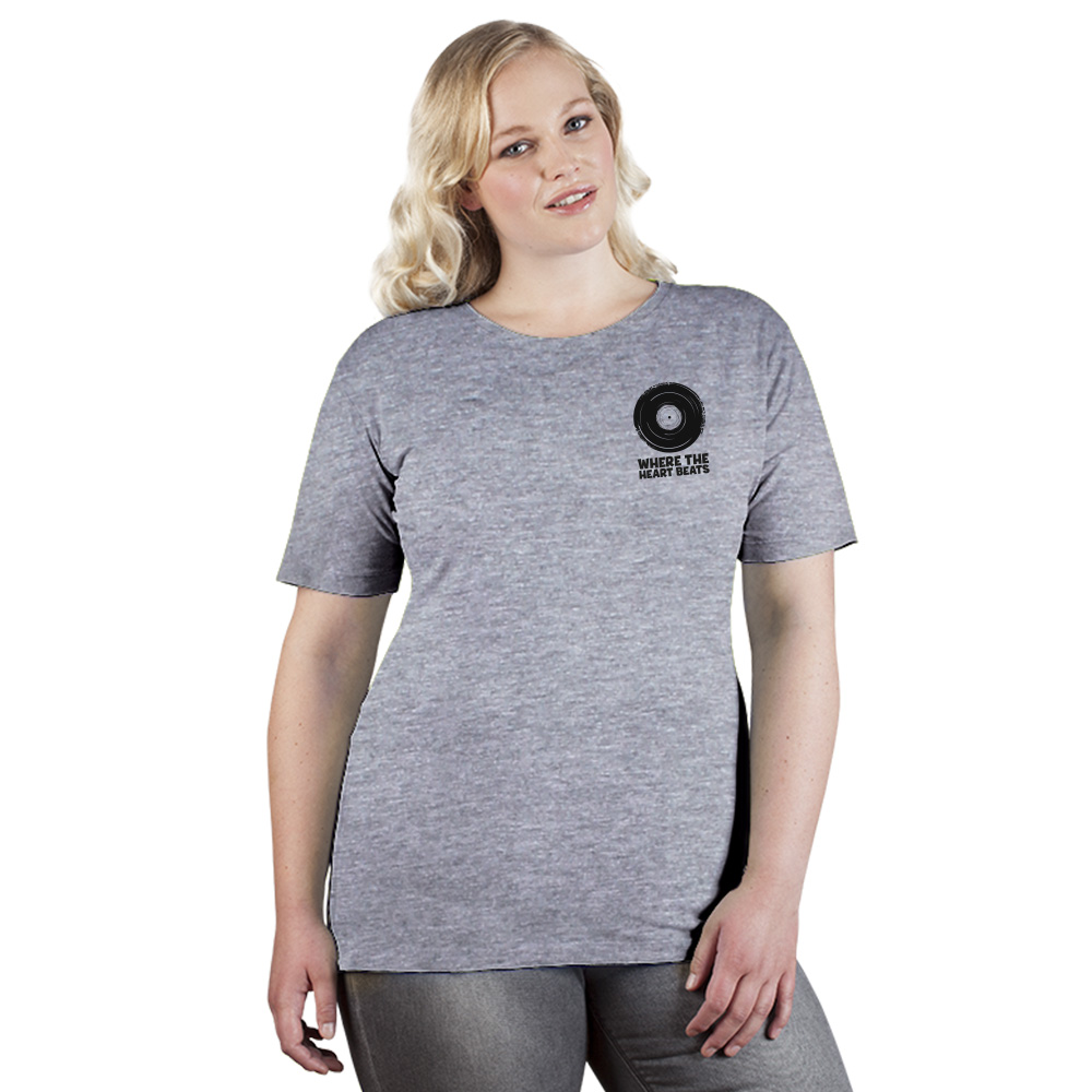 Print "promodoro heart beats" Premium T-Shirt Plus Size Damen, Sportgrau, XXL