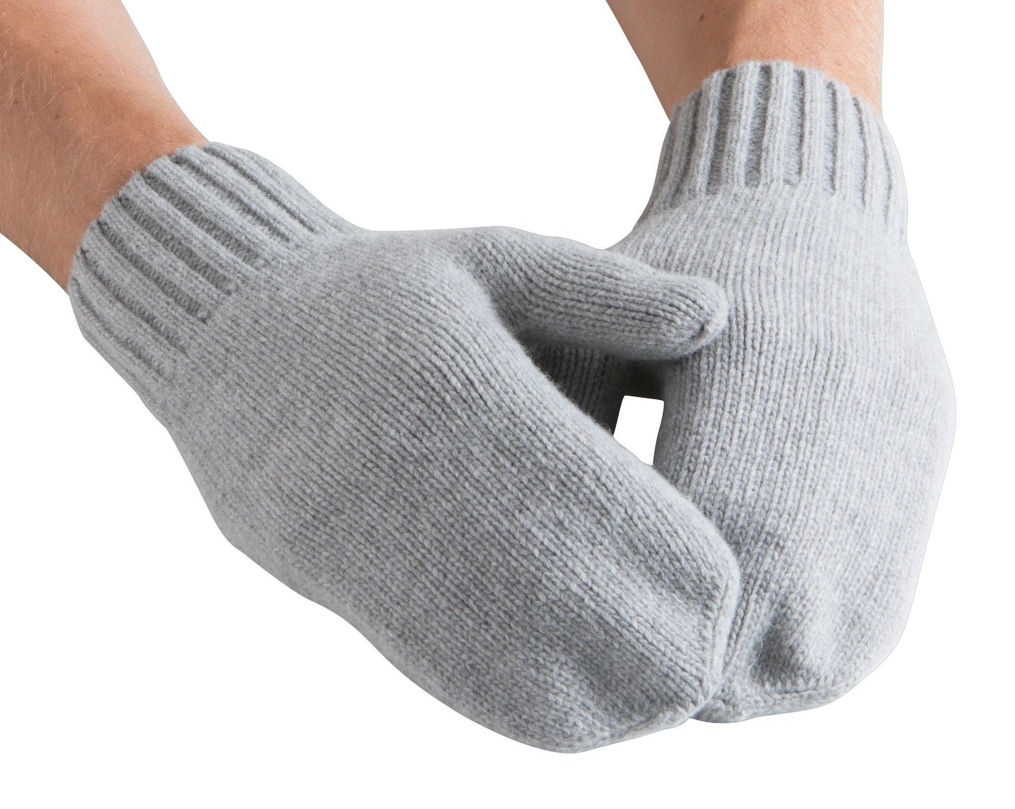 North Outdoor Kivi Mittens - 100% Merino Wool - Made in Finland, Light Grey / S