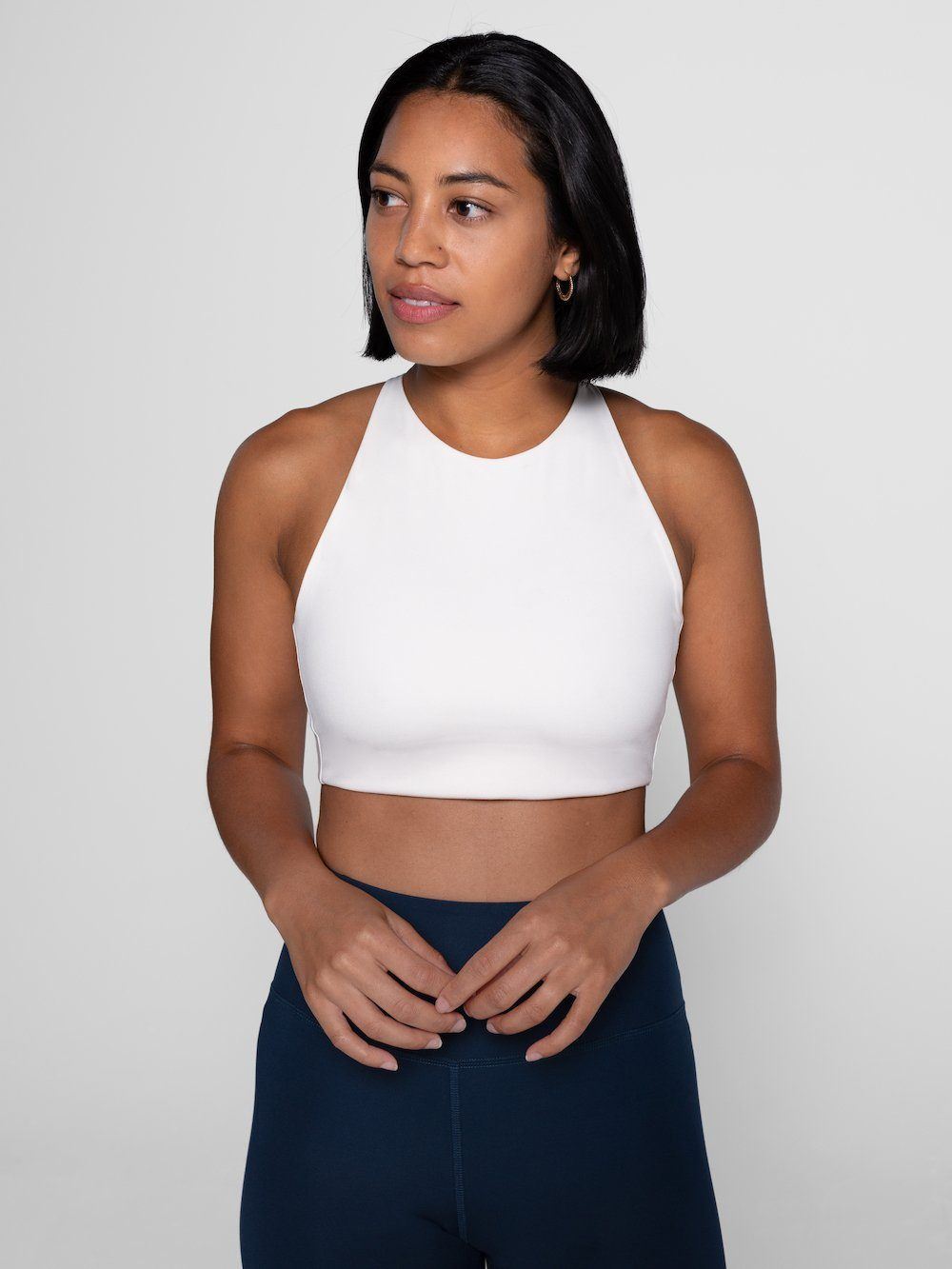 Girlfriend Collective Topanga sports Bra, Ivory / XS